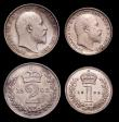 London Coins : A150 : Lot 2527 : Maundy Set 1902 Matt Proof ESC 2518 A/UNC to UNC the Twopence and Penny with some toning 