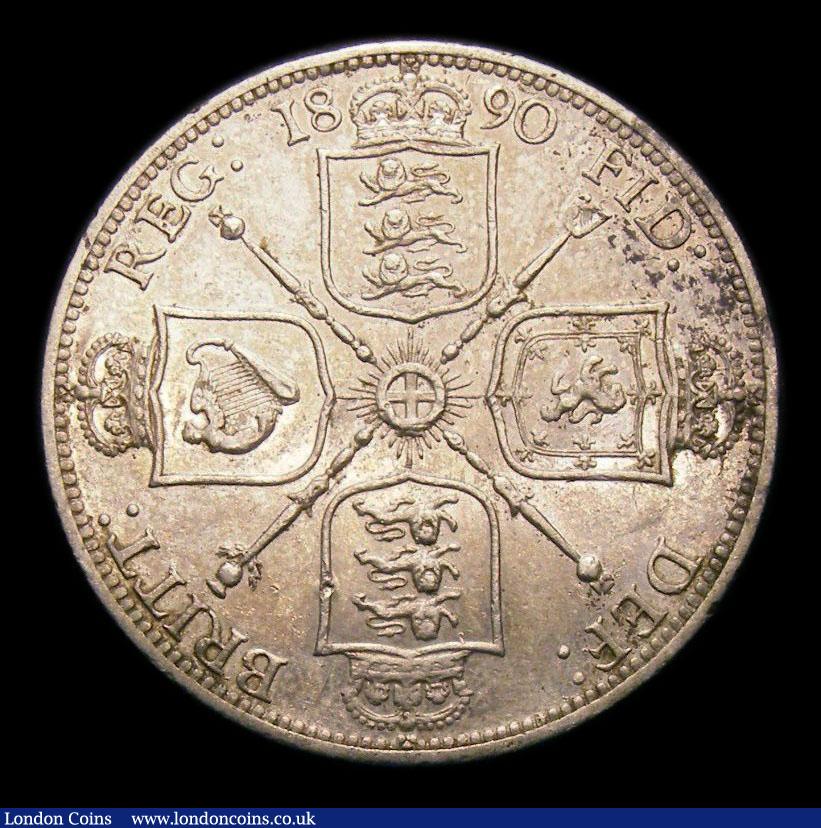 London Coins : A151 : Lot 1535 : Florin 1890 Davies 817 Dies 3D, CGS type FL.V1.1890.02, VF slabbed and graded CGS 40