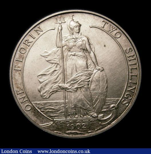 London Coins : A151 : Lot 1548 : Florin 1902 Matt Proof ESC 920, CGS type FL.E7.1902.02, UNC and lightly toned, slabbed and graded CG...