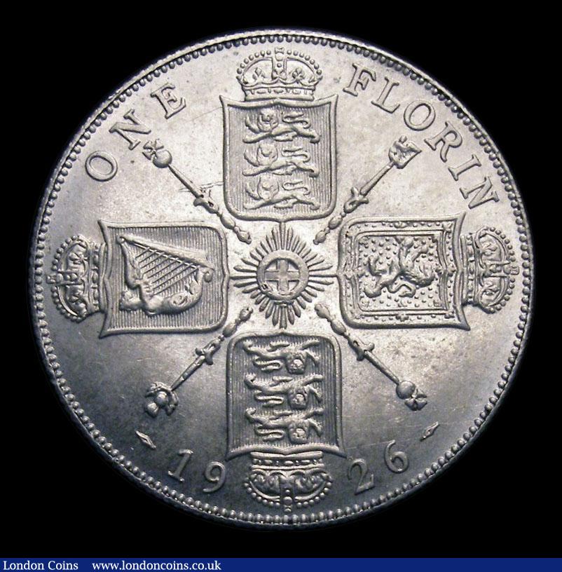 London Coins : A151 : Lot 1570 : Florin 1926 ESC 945, CGS type FL.G5.1926.01, A/UNC and nicely toned, slabbed and graded CGS 75