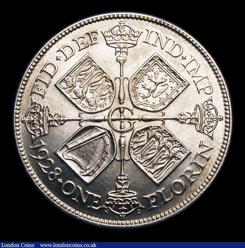 London Coins : A151 : Lot 1572 : Florin 1928 ESC 948, CGS type FL.G5.1928.01, Lustrous UNC, slabbed and graded CGS 82