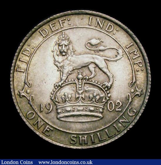 London Coins : A151 : Lot 1640 : Shilling 1902 ESC 1410, CGS type SH.E7.1902.01, UNC and lustrous, slabbed and graded CGS 80