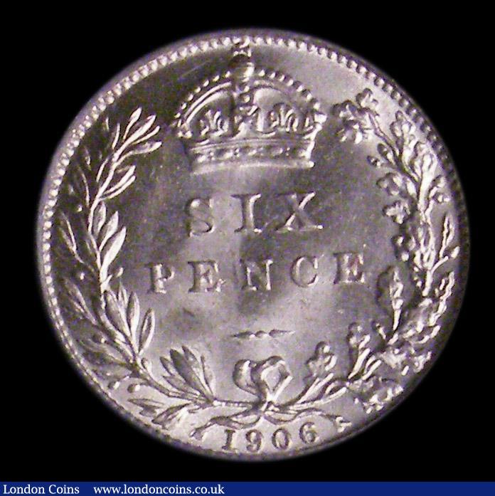 London Coins : A151 : Lot 1731 : Sixpence 1906 ESC 1790, CGS type SP.E7.1906.01, Choice UNC and lustrous, slabbed and graded CGS 82