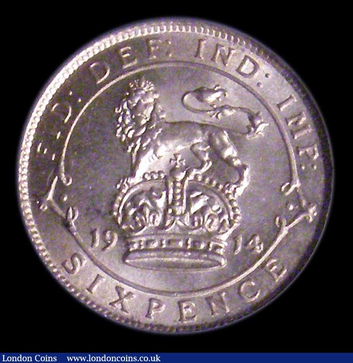 London Coins : A151 : Lot 1739 : Sixpence 1914 ESC 1799, CGS type SP.G5.1914.01, Choice UNC, slabbed and graded CGS 82