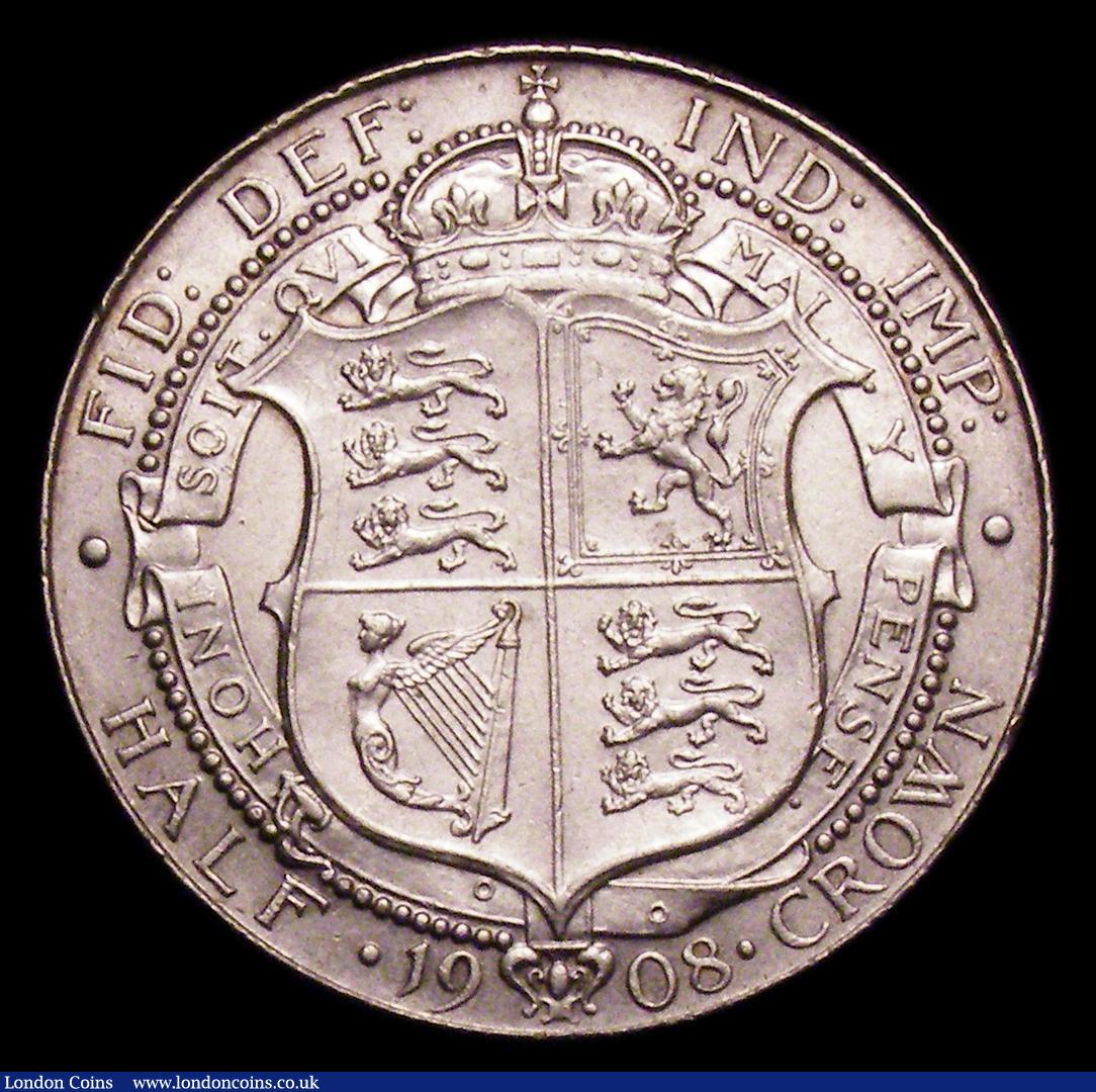 London Coins : A151 : Lot 2673 : Halfcrown 1908 New ESC 3574, Old ESC 753 GVF/NEF with a slight striking flaw on the portrait