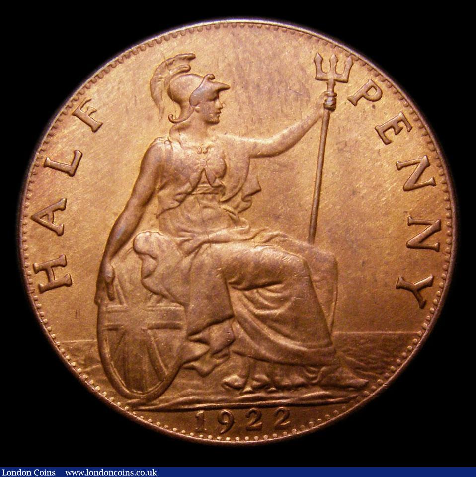 London Coins : A151 : Lot 2743 : Halfpenny 1922 Freeman 401 dies 1+A UNC and lustrous, slabbed and graded CGS 80