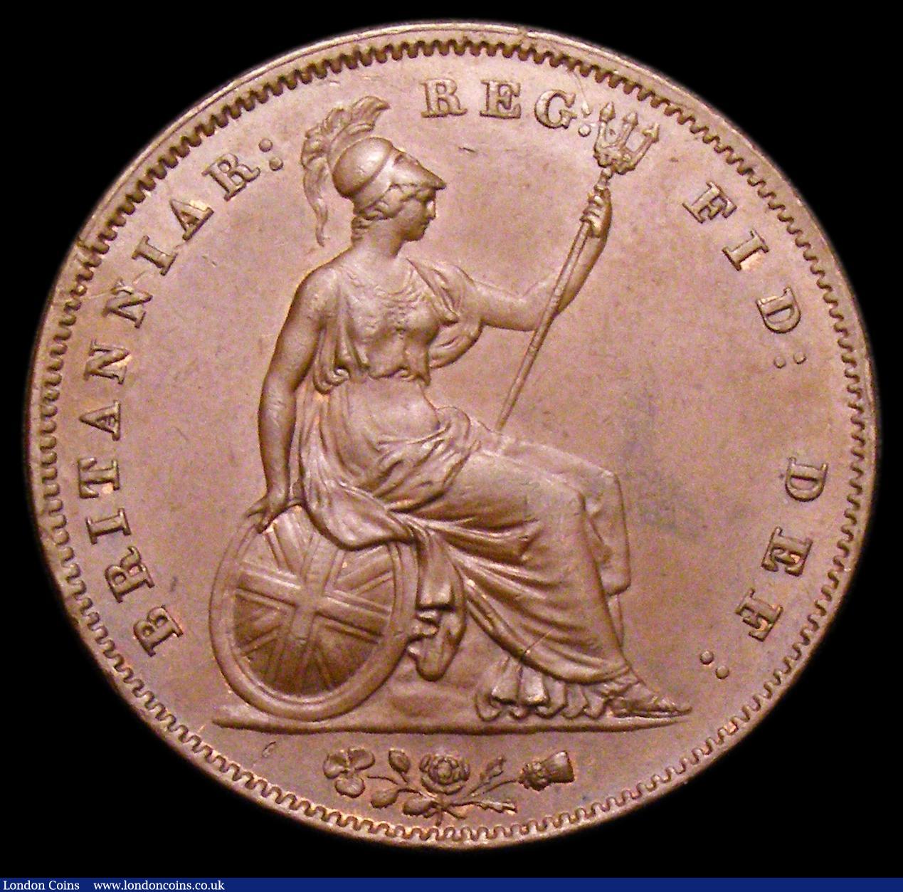 London Coins : A151 : Lot 2794 : Penny 1858 Large Date with W.W. Peck 1517 EF/GEF with some small spots