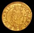 London Coins : A151 : Lot 1040 : Hungary Goldgulden Matthias Corvinus undated (1458-1490) Friedberg 22 PCGS Genuine, Scratch, UNC det...
