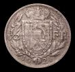 London Coins : A151 : Lot 1102 : Liechtenstein Half Frank 1924 Y#7 EF with some striking flaws akin to haymarking on the obverse