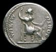 London Coins : A151 : Lot 1974 :  Ar denarius. Tiberius. C,   14-37 AD.  Lugdunum.  Rev; PONTIF MAXIM Livia (as Pax) seated right, ho...