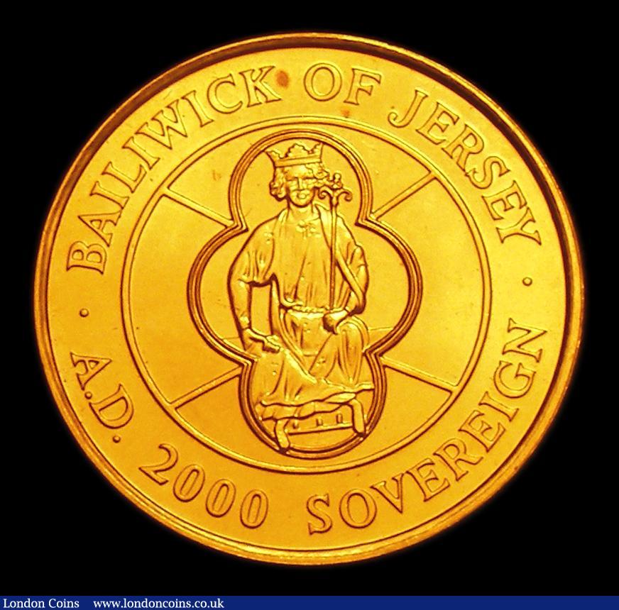 London Coins : A152 : Lot 1259 : Jersey Sovereign 2000 UNC with a tone spot on the reverse