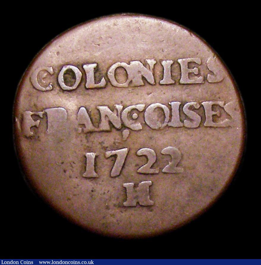 London Coins : A152 : Lot 1373 : USA/France 9 Deniers 1722H Breen 263 VG 