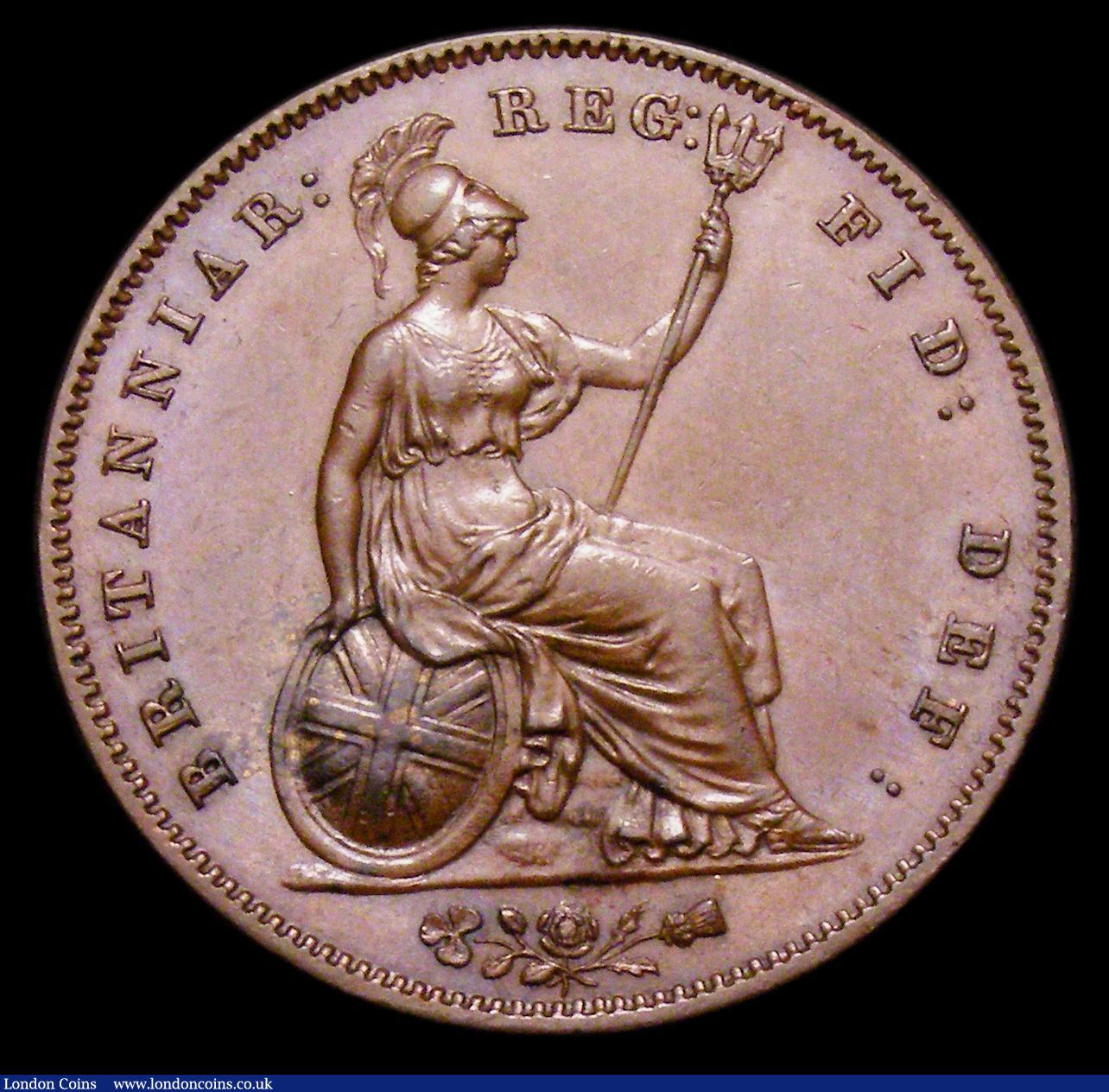 London Coins : A152 : Lot 3134 : Penny 1858 8 over 3 Peck 1515 GEF with a few nicks on the portrait. Excellent fields with much eye a...