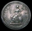 London Coins : A152 : Lot 2085 : Farthing 1714 Pattern in Silver Peck 758 dies 4*+F, Obverse: ANNA DEI GRATIA, portrait with rust spo...