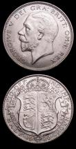 London Coins : A152 : Lot 2985 : Halfcrowns (2) 1926 First Head ESC 773 A/UNC, with a few small spots, 1926 Modified Effigy ESC 774 G...