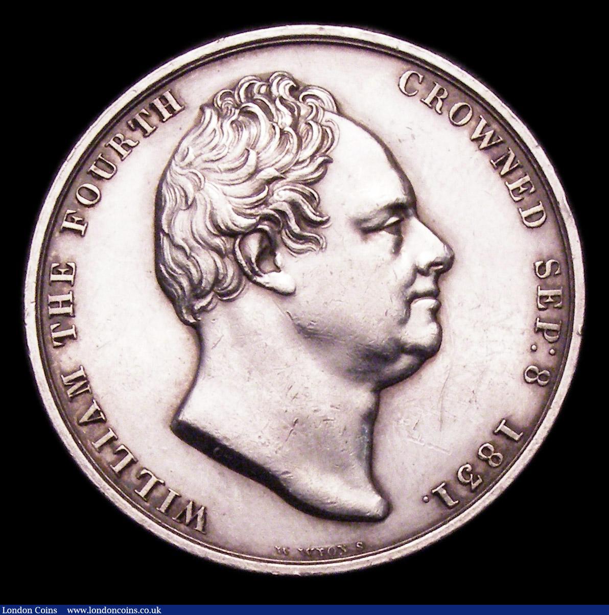 London Coins : A153 : Lot 2057 : Coronation of William IV 1831 33mm diameter in silver by W.Wyon Eimer 1251 The official Royal Mint i...