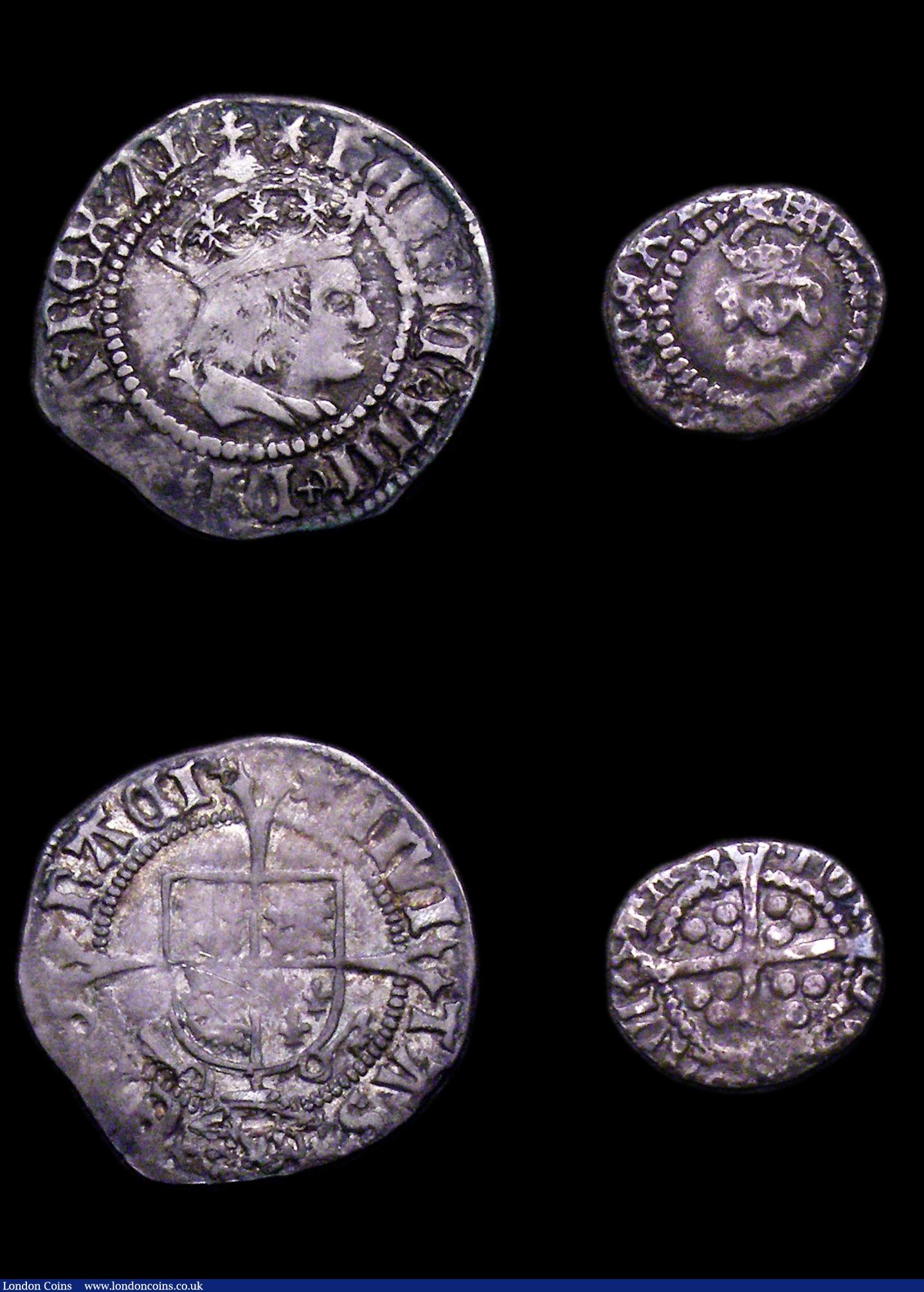 London Coins : A153 : Lot 2105 : Groat Henry VIII Second Coinage S.2337E Laker Bust D Mintmark Rose NVF with a couple of old scuffs, ...