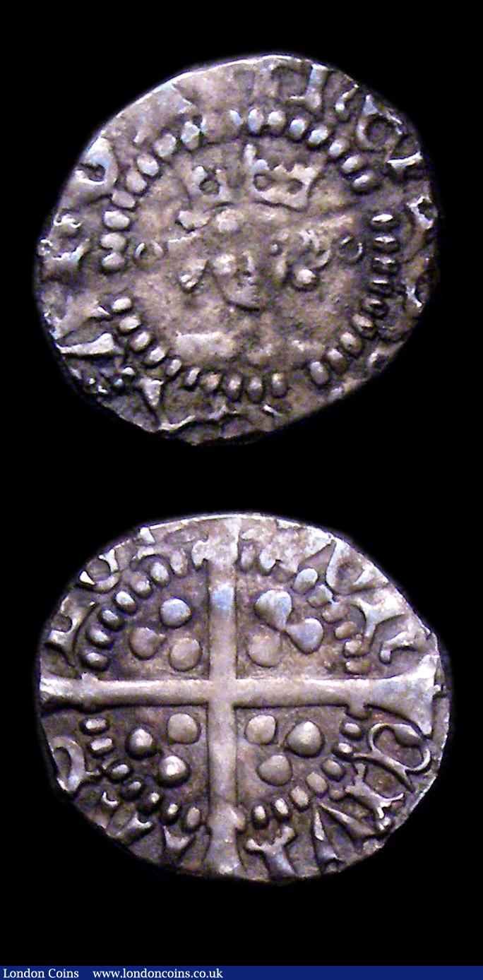 London Coins : A153 : Lot 2121 : Henry V (2) Penny Mullet to left and broken annulet to right, mint uncertain About Fine, clipped and...