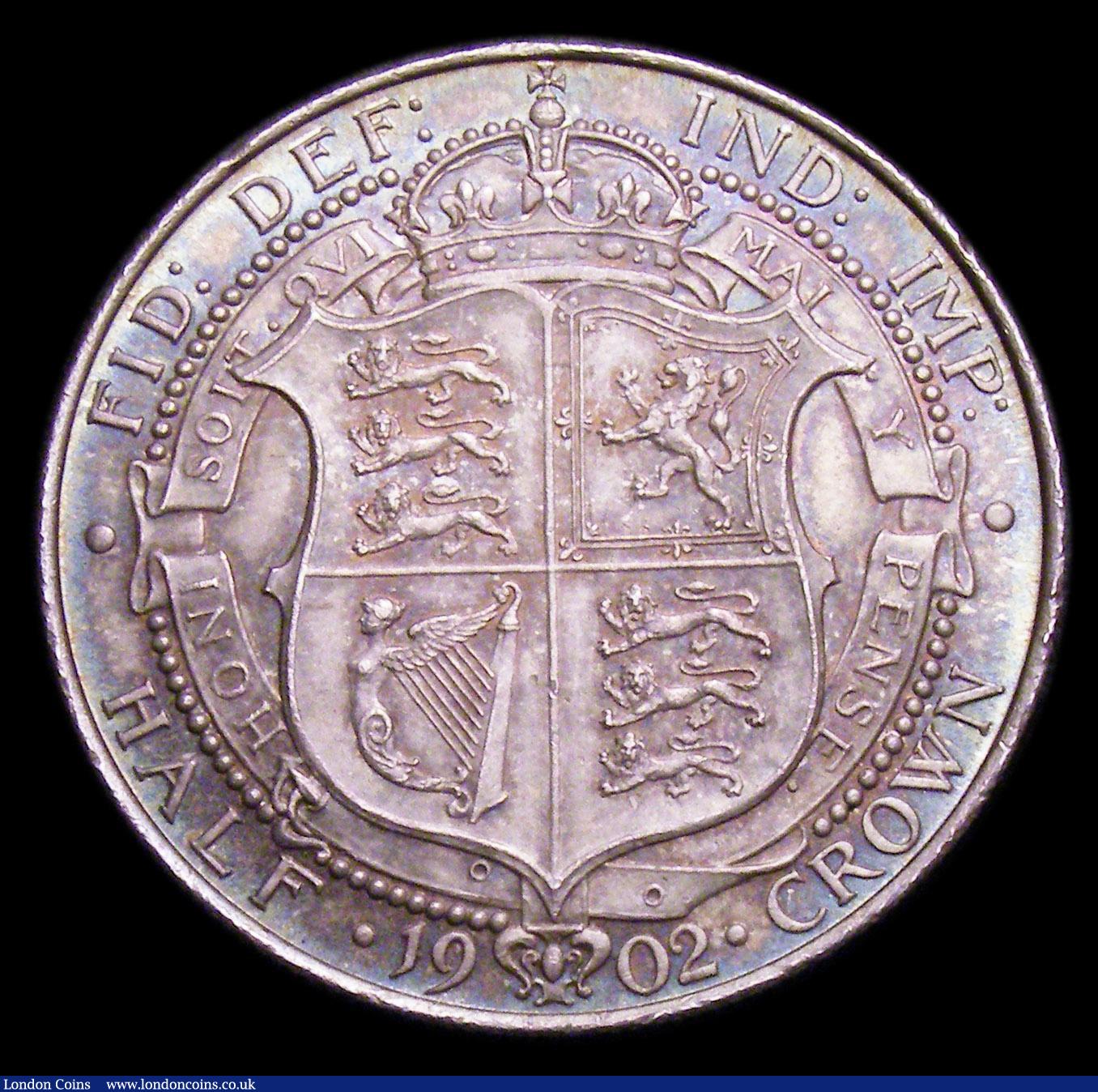 London Coins : A153 : Lot 2232 : Halfcrown 1902 ESC 746 toned UNC with some minor cabinet friction and light contact marks