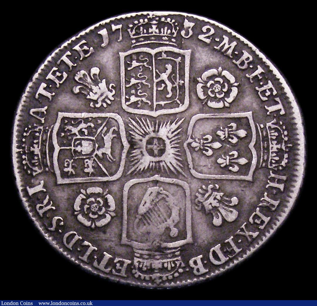 London Coins : A153 : Lot 3267 : Shilling 1732 Roses and Plumes ESC 1196 Fine