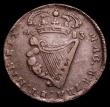 London Coins : A153 : Lot 1052 : Ireland Halfpenny 1683 S.6575 Good Fine or slightly better toned with some light pitting, 