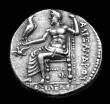 London Coins : A153 : Lot 2088 : Ar tetradrachm.  Alexander III the Great.   Cyprus.  Amathos. C, 325-323 BC.  Rev; Zeus seated l hol...