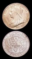 London Coins : A153 : Lot 2205 : Florins (2) 1895 ESC 879 Davies 838 dies 2A About UNC with a small tone spot on the veil, 1896 ESC 8...