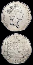 London Coins : A153 : Lot 2767 : Fifty Pence 1992/3 EU Presidency S.4352 (2) UNC lightly toning, many of this issue were melted