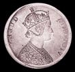 London Coins : A153 : Lot 747 : Mint Error - Mis-Strike India Rupee Victoria obverse brockage Fine, Rare