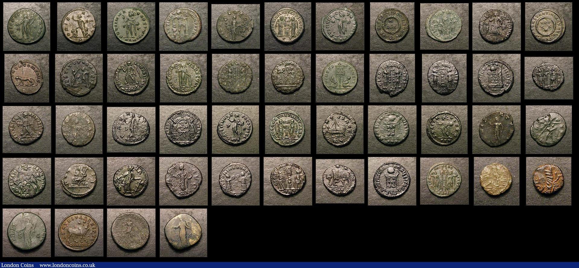 London Coins : A154 : Lot 1494 : A collection of Roman bronze.  A good selection from the 1st-4th century.  Some good collectable gra...