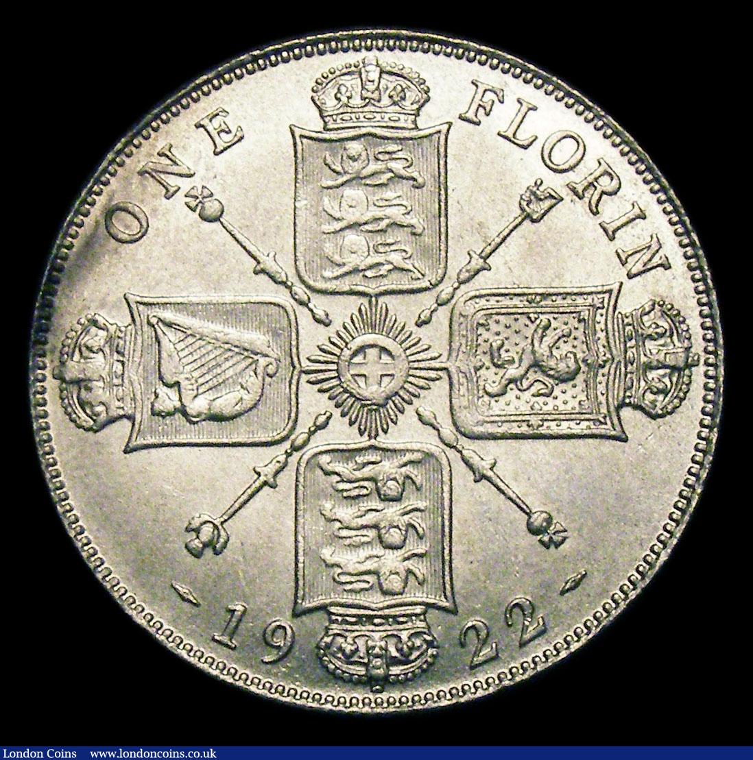 London Coins : A154 : Lot 2005 : Florin 1922 ESC 941 UNC and lustrous with some light contact marks