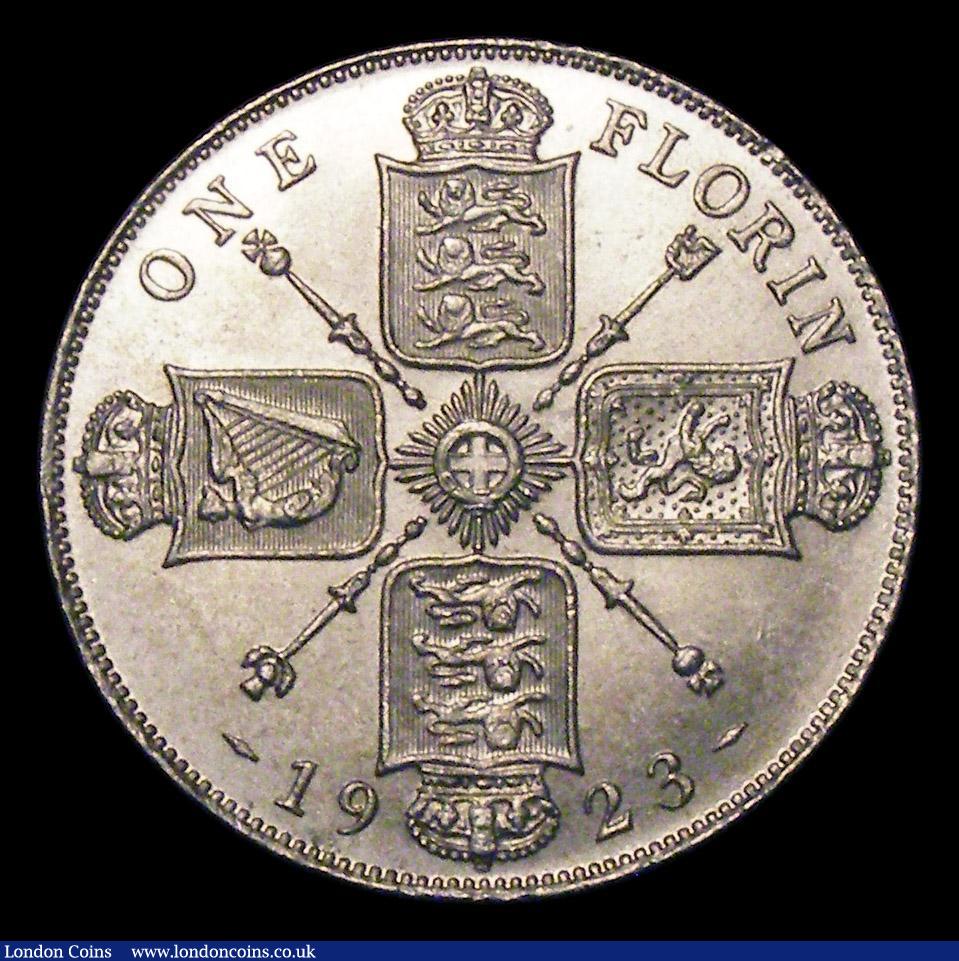 London Coins : A154 : Lot 2006 : Florin 1923 ESC 942 Davies 1751 dies 3E, UNC and lustrous