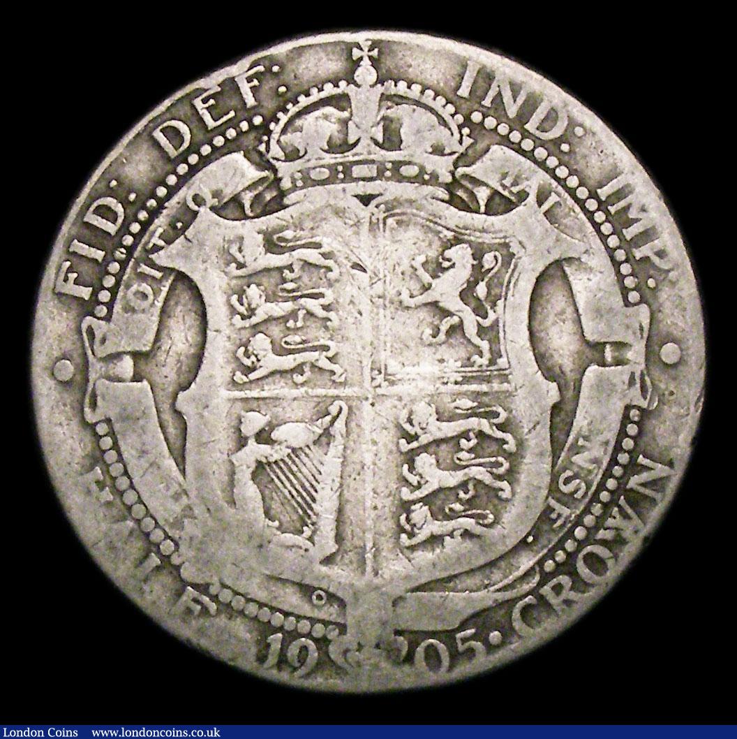 London Coins : A154 : Lot 2216 : Halfcrown 1905 ESC 750 Fair with some edge knocks, the key date in the series