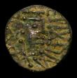 London Coins : A154 : Lot 1527 : Ar sceat.  Anglo Saxon.  Secondary Sceattas.  C, 710-725.  Series R10, Wigraed. Obv; Radiate head ri...