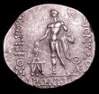 London Coins : A154 : Lot 1561 : Thrace Maroneia Thasos Tetradrachm Obverse Dionysus right, Reverse Bacchus standing, holding grapes ...