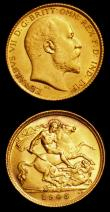 London Coins : A154 : Lot 2108 : Half Sovereigns (2) 1905 Marsh 508 EF, 1910S Marsh 525 GVF/VF