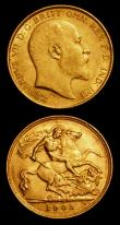 London Coins : A154 : Lot 2109 : Half Sovereigns (2) 1907 Marsh 510 VF, 1908 Marsh 511 NEF