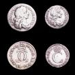London Coins : A154 : Lot 2312 : Maundy a mixed date set Charles II comprising Fourpence 1679 ESC 1851 GF with some haymarking, Three...