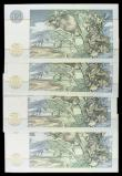 London Coins : A154 : Lot 332 : Scotland Clydesdale Bank PLC £5 (4) 1996 commemorative Robbie Burns poem set with matching num...