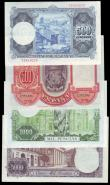London Coins : A154 : Lot 354 : Spain (4) 500 Pesetas (2) 1927 issue Pick 73 VF with a pinhole at left centre, 1954 issue Pick 148a ...