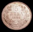London Coins : A154 : Lot 750 : Bulgaria 5 Leva 1894KБ KM#18 EF/GEF and lustrous with some contact marks