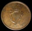 London Coins : A154 : Lot 836 : Ireland Penny 1805 S.6620 A/UNC and attractively toned, slabbed and graded CGS 70