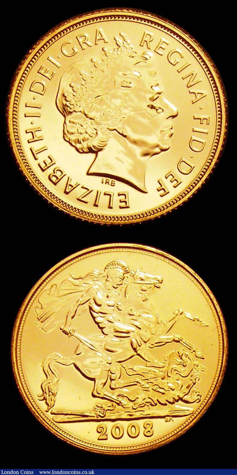 London Coins : A155 : Lot 1633 : Sovereigns 2008 S.4430 (2) both lustrous UNC