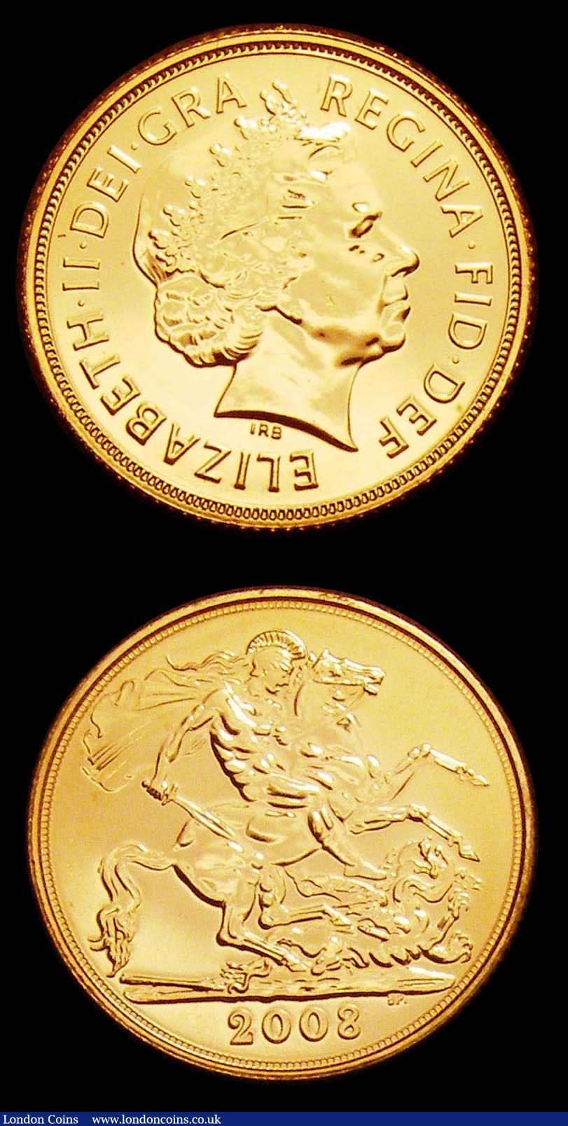 London Coins : A155 : Lot 1634 : Sovereigns 2008 S.4430 (2) both lustrous UNC