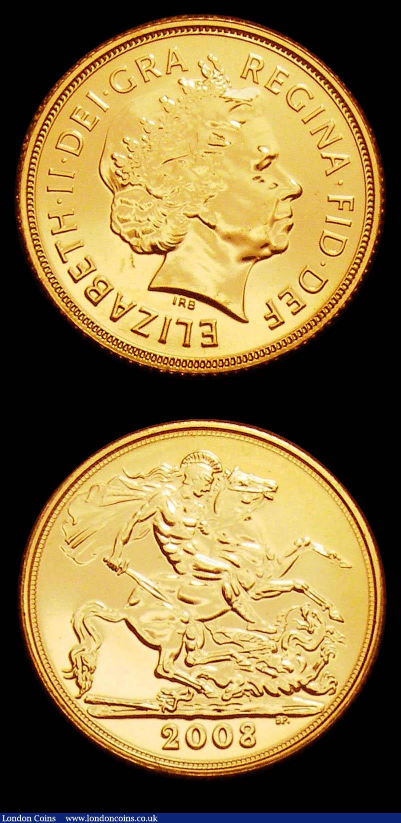 London Coins : A155 : Lot 1635 : Sovereigns 2008 S.4430 (2) both lustrous UNC