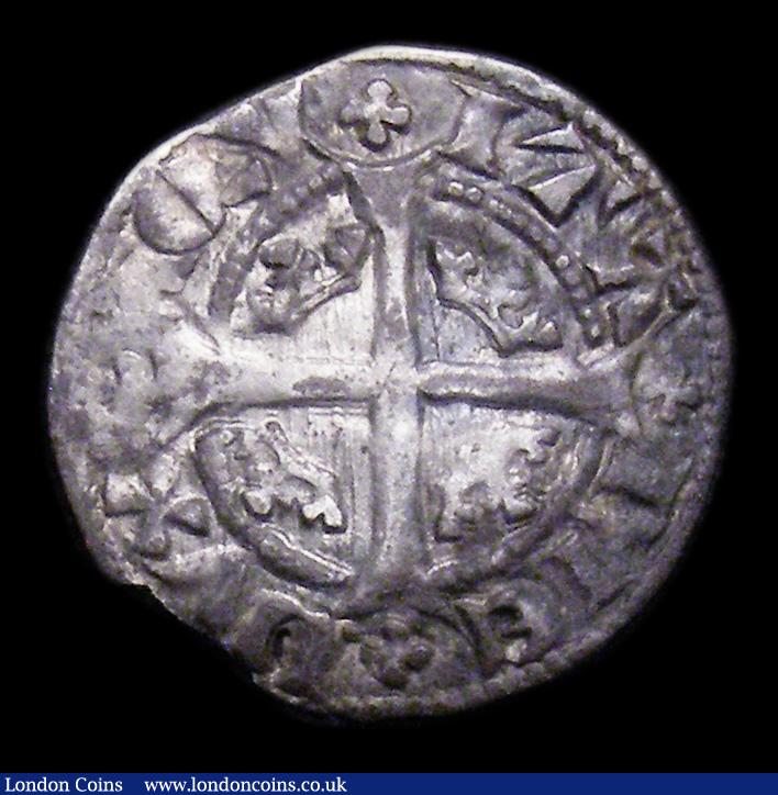 London Coins : A155 : Lot 478 : Anglo-Gallic Demi-Sterling Edward III S.8048 the portrait largely obscured by die clashing, the reve...