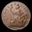 London Coins : A155 : Lot 2250 : Ireland Halfpenny 1723 Woods, No stop before H, Small 3, S.6601, Breen 157 Near VF the obverse attra...