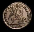 London Coins : A155 : Lot 452 : Crispus as Caesar.  Ae3.  Sirmium mint.  C, 316-326 AD.  Rev;  ALAMANNIA DEVICTA; Victory advancing ...