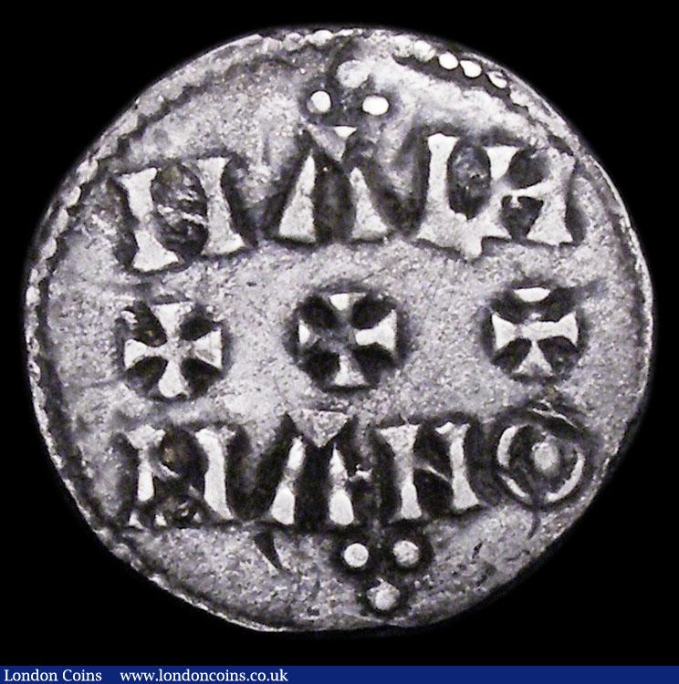 London Coins : A156 : Lot 1750 : Penny Aethelstan Small Cross, moneyers name MANNA in two lines, North East mint, S.1089, 1.12 gramme...