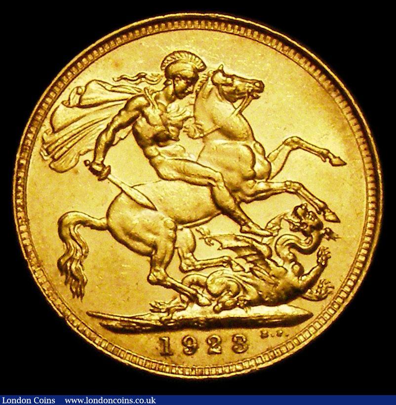 London Coins : A156 : Lot 2902 : Sovereign 1923S Marsh 283 GEF with a couple of small rim nicks, rated R4 by Marsh